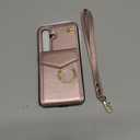 Asuwish Phone Case for Samsung Galaxy S24 5G Wallet Cover with Tempered Glass Screen Protector and RFID Blocking Ring Stand Credit Card Holder Leather Cell Accessories S 24 24S G5 Women Men Rose Gold