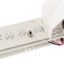 Lithonia Lighting Basics LED Exit Sign/Emergency Light Combo, Red/Green Switchable Exit Sign and Emergency Lights for Business, 2-Head Fixture, Round Lights, Remote Capacity, White (ECRG HO RD M6)