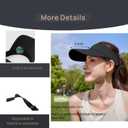YINWANBB Sport Visor Sun Visor hat for Women and Men - Black Baseball Cap Women with Sun Protection Hats for Golf,Tennis Running Adjustable for Mens Baseball Cap (Black)