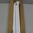 White Shower Curtain Rod 31 to 80 Inch, 1 Inch Diameter Adjustable Spring Tension Stainless Steel Telescoping Rod, Easy Install, No Rust