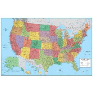 RM Dry US Map Wall
