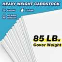 Chell Large Size 22" x 28" White Poster Board Paper Heavyweight, for School Craft Project, 85 lb. Cover Weight, 25 Count