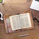 Bible Cover, Durable and Stylish, Protective Fit with Handle for Bible and Accessories, Ideal Gift for Men and Women
