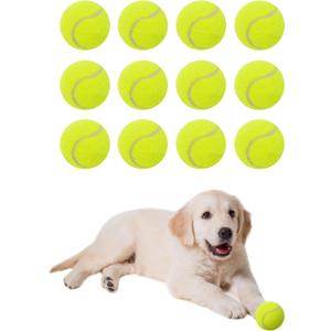 Elevon Tennis Balls for Small and Medium Size Dogs, 2" Mini Tennis Balls for Indoor Outdoor, Compatible with Dog Ball Launcher (12 Pcs)