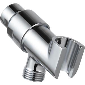 OFFO Shower Head Holder All Metal for Handheld Shower Head, Adjustable Shower Arm Mount with Solid Brass Pivot Ball, 1/2 in IPS Female Inlet and Male Outlet, Chrome