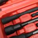 12-Piece Magnetic Nut Driver Set - Premium Impact Power Hex Nut Driver Drill Bit Master Kit, SAE & Metric, 1/4-Inch Quick-Change