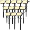 LANSOW 12 Pack Solar Spot Lights Outdoor Waterproof IP67, (90 LED/4 Modes) Solar Landscape Spotlights, 2-in-1 Solar Powered Flood Lights for Yard Garden Pathway Outside Tree, Auto ON/Off(Warm White)