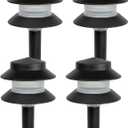 GreenLighting Paradise Low Voltage Landscape Pathway Lights - 2 Tier Outdoor Garden Lights - Easy, Simple Installation - Walkway, Lawn, Landscape Lighting (Black, 4 Pack)