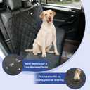 ALLANSING Back Seat Cover for Compact Cars/SUVs Rear Split Bench - 900D Oxford Waterproof Non-Slip Car Seat Protector for Messy Kids & Drooling Dogs, Easy Clean(Black) Small 52"W
