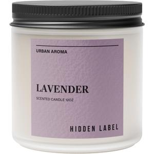 Hidden Label Lavender Scented Candle, 12oz 2 Wick Natural Candles Soy Non Toxic, Clean Burning Long Lasting Aromatherapy for Home Scented | Gifts | Dcor,Premium Scents for Relaxation & Stress Relief