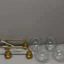 Bathroom Light Fixtures Gold Vanity Lights Over Mirror, Modern Wall Sconce Lighting 4-Light with White Glass Globe Shade