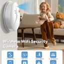 1080P HD Wireless WiFi Indoor Camera Smoke Detector for Home Security with App Control & Motion Detection,Outdoor Camera with Night Vision & Loop Recording for Office/Garage/Shop,Easy to Use & Install