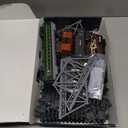 Christmas Electric Remote Control Train Set with Smoke, Lights, Sound, Locomotive Train Model with Track, Remote Carriage, USB Rechargeable, Gifts for Train Lovers (Black)