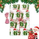 4 x Virularty 67 Christmas Wrapping Paper, 67 Meme Wrapping Paper, Gift Wrap Paper for Xmas, Party, Wrap Your Presents in Holiday Fun (A)