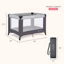 Dream On Me Nest Portable Baby Playard, Lightweight Foldable Travel Play & Nap Space with Carry Bag, Breathable Mesh Sides for Infants & Toddlers, Compact Indoor Outdoor Use, Grey