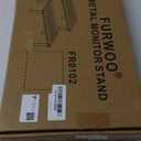 FURWOO 2 Pack Laptop Stand Desk Monitor Stand for Computer Printer Notebook 3 Height Adjustable Laptop Riser for Office Home School Black