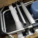 Heavy-Duty Rolling Shower Chair with 10" Solid Wheels for Elderly