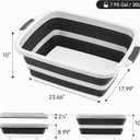 BBQ Prep Tub with Lid and Cutting Board, Collapsible Barbecue Tool Set for Marinating, Meal Prep, Food Storage, Grilling, Camping and Outdoor Cooking, Dishwasher Safe, Black XX-Large