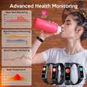 Fitness Tracker for Men Women,Smart Watch with Blood Pressure Heart Rate & Sleep Monitor IP67 Waterproof Step Calorie Counter Pedometer Fitness Activity Watch Health Watches for Android iOS Phone