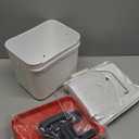 Heated Chicken Waterer, 1.8 Gallon Chickens Poultry Waterer with Nipples, Height Adjustable & Detachable Stand, All-Season Chicken Coop Waterers, Chicken Water Heater (7L, Red Cover)