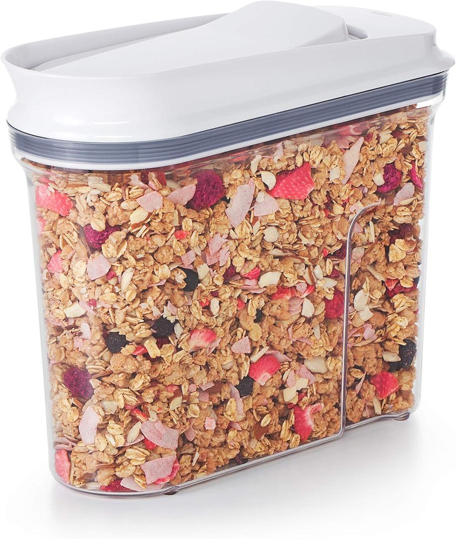 OXO Good Grips Airtight POP Small Cereal Dispenser (2.5 Qt),2.5qt,2.5 Qt - Granola (1 Count (Pack of 1), White)