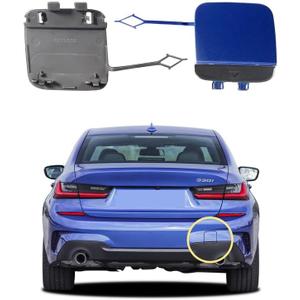 Car Rear Bumper Tow Hook Cover Compatible with BMW 3 G20 G21 M-Sport 2018 2019 2020 2021 2022 Trailer Cover Cap 51128099902 Small Lid Towing Eye Cap
