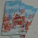 Tiamon 3 Pcs Gingerbread Man Tablecloths Plastic Christmas Gingerbread Table Covers Waterproof Xmas Table Cloths for Christmas Family Gathering Winter Holiday Birthday Party Supplies, 108 x 54 Inch