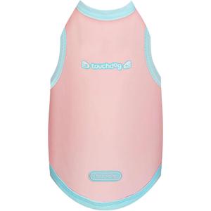 Touchdog Dog Cooling Shirt, Breathable Sleeveless Dog Shirts for Small Dogs, UPF 50+ Sun Protection Lightweight Quick-Dry Summer Vest Tank Top, Pink,Size XL