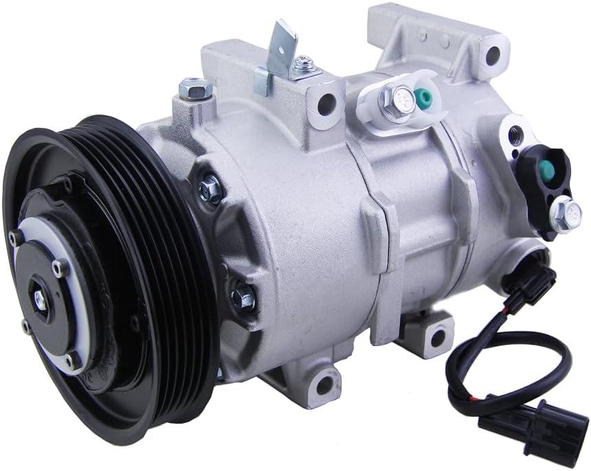 AC Compressor for Hyundai Accent For Kia Rio 2012-2017 A/C Compressor 1.6L 1591CC DVE12 1177324 CO 20765C GL Hatchback 4-Door/GLS Sedan 4-Door/LE Hatchback 4-Door
