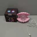 Shell Pearl Beach Themed Night Light, RGB 8 Colors Changing Mood Shell Pearl Lamps, Bedside LED Clamshell Portable Night Lights for Bar (Pink)