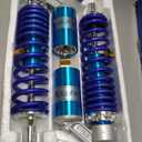 GZYF 1 Pair 400mm Motorcycle Air Shock Absorbers,ATV Shock Absorbers Adjustable Go Kart Suspension Universal for HONDA, for Yamaha, for Suzuki, for Kawasaki ATV Go Kart Quad Dirt Sport Bikes (Blue)