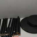 Side Table Set of 2, Small Round End Table with Storage Shelf for Small Space, 2-Tier Black Bedside Table Sofa Couch Table, Nighstands Set of 2 Accent Table for Living Room, Bedroom, Black