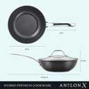 Anolon X Hybrid Nonstick Induction Stir Fry Wok Pan Cookware with Lid, Dishwasher Safe, Compatible with All Stovetops, 10 Inch - Charcoal Gray