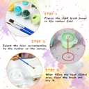 Bimkole Framed Paint by Numbers Kit for Adults Colorful Wolf, DIY Oil Painting on Canvas with Frame, Animals Paint by Numbers Set for Home Wall Decor 8x12 Inch/20x30 cm