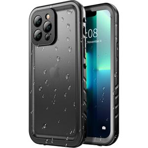 SPORTLINK for iPhone 13 Pro Max Waterproof Case  Shockproof Dustproof Phone Case with Screen Protector Full Body Protective Case for i Phone 13 Pro Max Cover 6.7'' Black