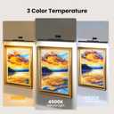 24Inch Picture Lights Battery Powered 6000mAh -3 Pack Black Wireless Remote Control Sconces for Gallery, Living Room, Museum & Large Wall Art