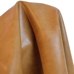 NAT Leathers | Caramel Light Tan Nude Beige Soft Faux Vegan Leather PU {Peta Approved Vegan} | 1 yard (36 inch x 54 inch wide) cut by yard | Synthetic Pleather Nappa 0.9 mm Smooth Upholstery | 36"x54"