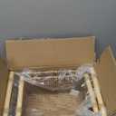 Woven Decorative Baskets Bohemian Style Set of 2 Picnic Basket with Wood Handles Rectangle Storage Baskets for Shelves Towel Bathroom