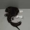 Wiggy Mermaid Brown Black Witch Wig and Glasses Accessories for Adult Women 80CM Long Brown Braided Wig+Cap for Halloween Witches Costume Party Cosplay