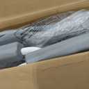 3-in-1 Bedside Commode Chair 350 lbs Weight Capacity Folding Frame,Gray