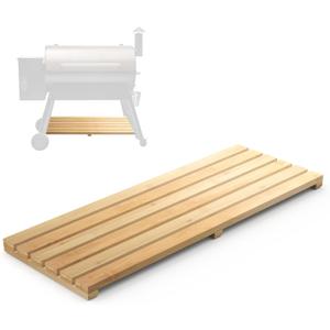 Pellet Grill Storage Shelf Compatible with Traeger Pro Series 34 Pellet Grill, Bamboo Grill Bottom Shelf for Traeger Pellet Grill Accessories to Provide More Storage Space