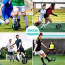 Youth Soccer Ball Size 3/4/5, Kids Outdoor Play Game Training Practice Soccer Ball for Teen Boy Girl Indoor Outdoor with 1 Pump 1 Net Bag and 1 Gift Box (Black)