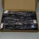 Roowest 6 Pcs 6 Pcs Rave Light up Folding Fan for Line Dancing with Battery LED Large Handheld 6 Colors Glowing Fan for Party Gift Performance Show Birthday Night Club (Black,Neon)