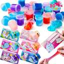 JOYIN 30 PCS Valentine Day Gift Cards with Fantasy Slime Stress Relief Fidget Toy for Kids, Classroom Exchange Prizes, Valentines Party Favors, Exchange Gifts Greeting Card