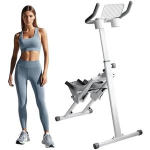 TOGIEEII Stair Stepper Folding Vertical Aerobics Appliances Exercise Climber for at-Home Workouts Total Body Exerciser with Handle 242LBS Load with Pedal/Stand/Cup Holder, Step Angle Adjustable