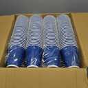 Lamosi 500-Count 12 oz Insulated Paper Coffee Cups Bulk, Disposable Corrugated Cups 12oz, Kraft Ripple Wall Design for Hot Beverage or Cold Drink Office Home Party Travel Cafe (Navy)