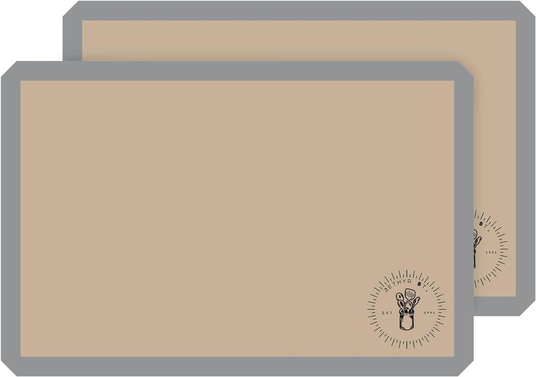 Silicone Baking Mat for 3/ 4 Size Cookie Sheets for Baking - 3 Pack - Non-Stick, Food Safe Oven Safe All Purpose Liners for baking sheets - Easy Clean, Mess-Free Baking Sheet Liners, 13.5 x 19.5 Inches