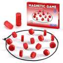 Magnetic Chess Game with Stones, Magnet Game with String, Strategy Board Games, Family Games for Kids and Adults