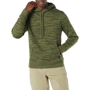 Amazon Essentials Men's Pullover Sweatshirt Hoodie, Big & Tall Options (X-Large, Green Abstract Camo)