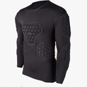 Men's Goalkeeper Shirt Padded Football Protective Gear for Men Training Suit Rib Protector for Soccer Basketball Paintball M